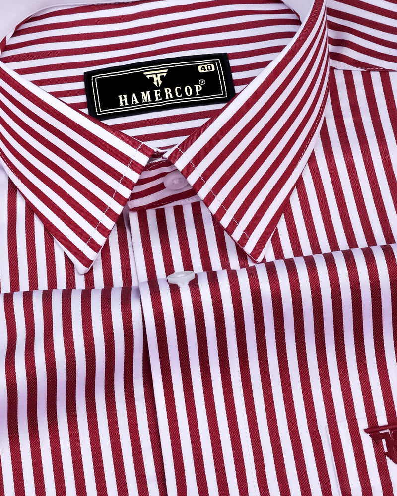 Destiny Red With White Stripe Premium Giza Designer Shirt hamercopglobal Destiny Red With White Stripe Premium Giza Designer Shirt hamercopglobal