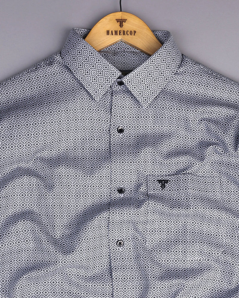 Brisco Black With White Premium Giza Shirt