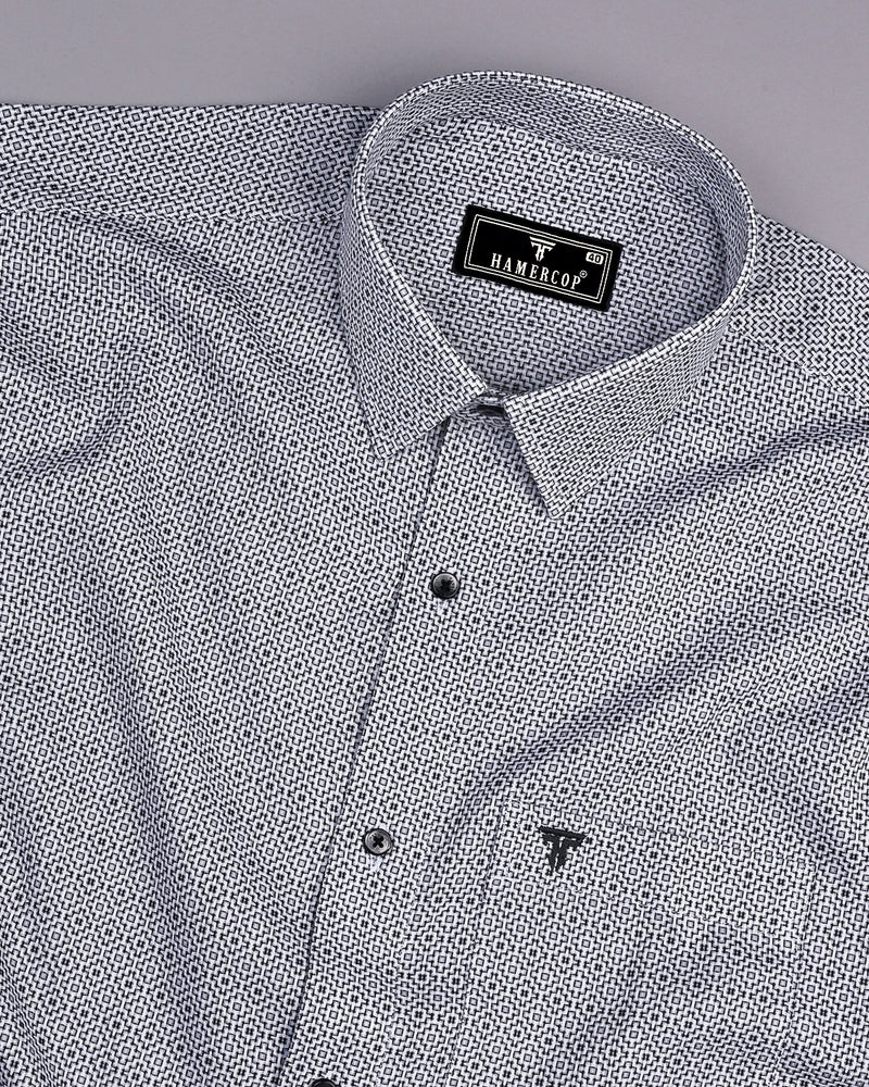 Brisco Black With White Premium Giza Shirt