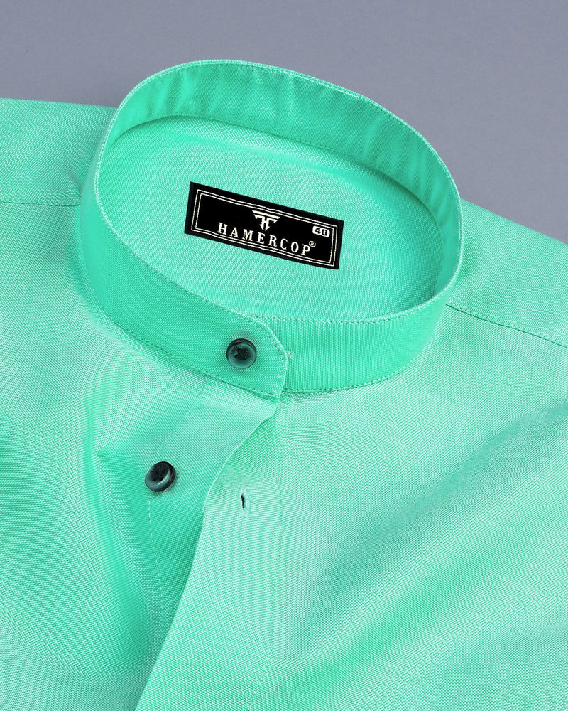 Mint Green Plain Oxford Cotton Shirt