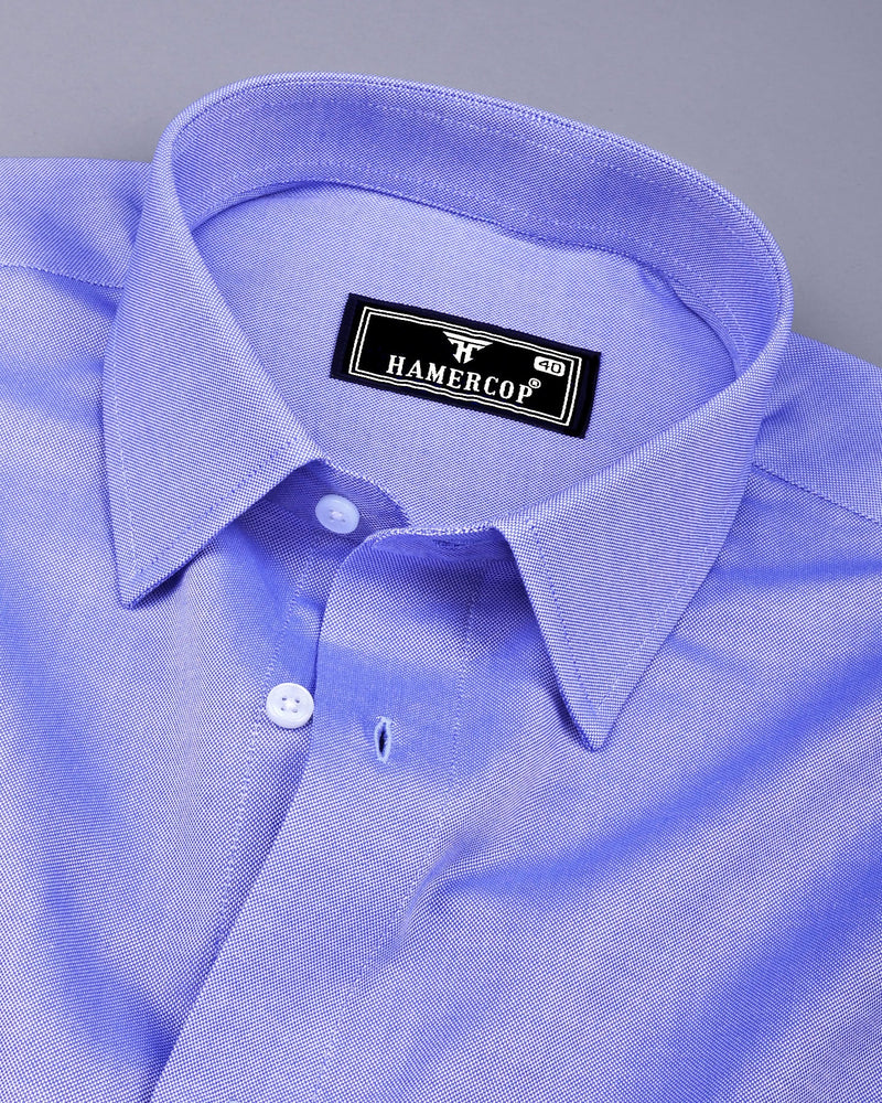 Bluewood Oxford Cotton Plain Formal Shirt