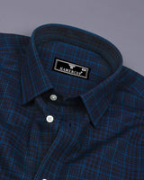 Herson Blue With Black Check Oxford Cotton Shirt