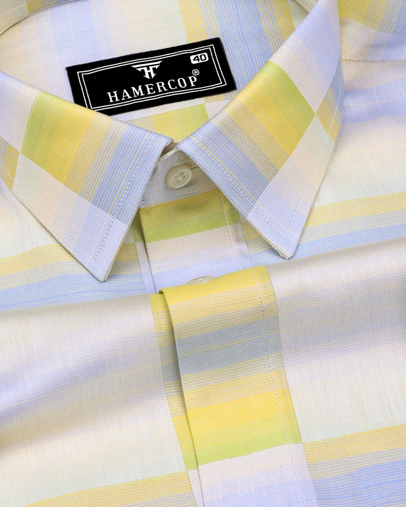 Minion Yellow Check Premium Giza Cotton Shirt