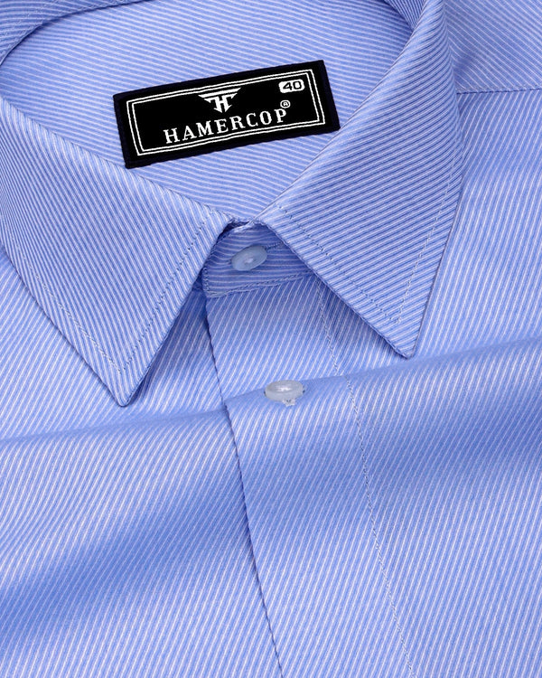 Alfreton Blue With White Dobby Premium Giza  Shirt