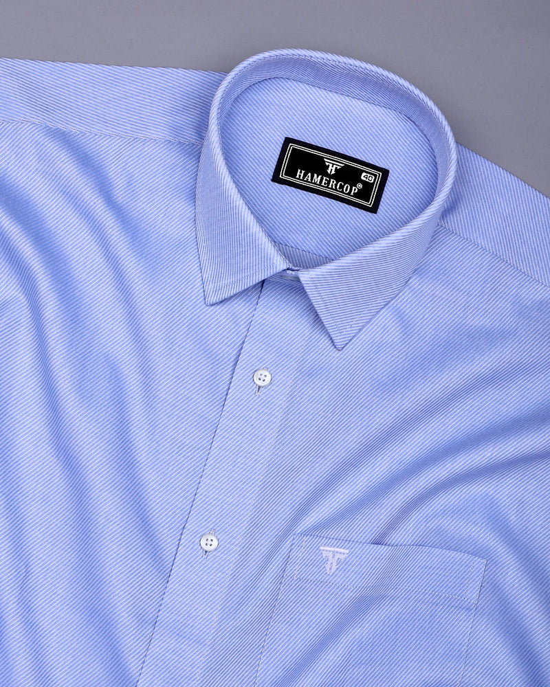 Alfreton Blue With White Dobby Premium Giza  Shirt