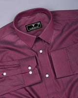 Rosehaven Maroon Dobby Textured Giza Cotton Shirt