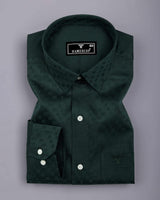 Verdon Green Jacquard Check Premium Giza Shirt