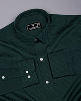 Verdon Green Jacquard Check Premium Giza Shirt