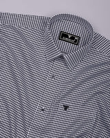 Fralix Black Houndstooth Jacquard Premium Giza Shirt