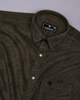 Crispello Coffee Brown Corduroy Premium Cotton Solid Shirt