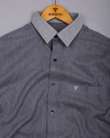 Steelora Gray Plaid Flannel Cotton Shirt
