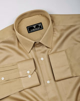 Velaro Biscuit Cream Soft Cotton Formal Shirt