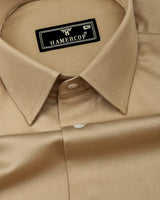 Velaro Biscuit Cream Soft Cotton Formal Shirt