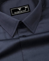 Velaro Ash Gray Soft Cotton Formal Shirt