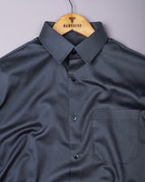 Velaro Ash Gray Soft Cotton Formal Shirt