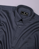 Velaro Ash Gray Soft Cotton Formal Shirt