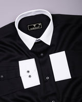 Velaro Black Soft Cotton Formal Designer Shirt