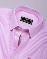 Lorca Pink Jacquard Premium Giza Shirt