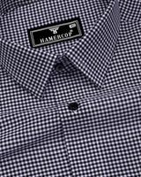 Lolo Black With White Small Check Oxford Cotton Shirt