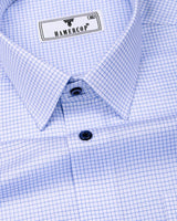 Arix Blue Small Graph Check Premium Giza Shirt