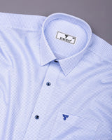 Arix Blue Small Graph Check Premium Giza Shirt