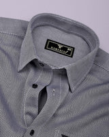 Glorix Black Jacquard Premium Giza Shirt