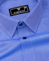 Glorix Blue Jacquard Premium Giza Shirt