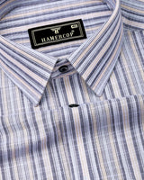 Brion Cream Multi Stripe Linen Cotton Shirt