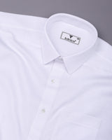 Moonfall White Dobby Texture Cotton Shirt