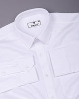 Moonfall White Dobby Texture Cotton Shirt