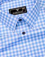 Nexon SkyBlue Twill Check Premium Giza Shirt