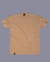 Loreto Clay Cream Knitted Cotton T-Shirt