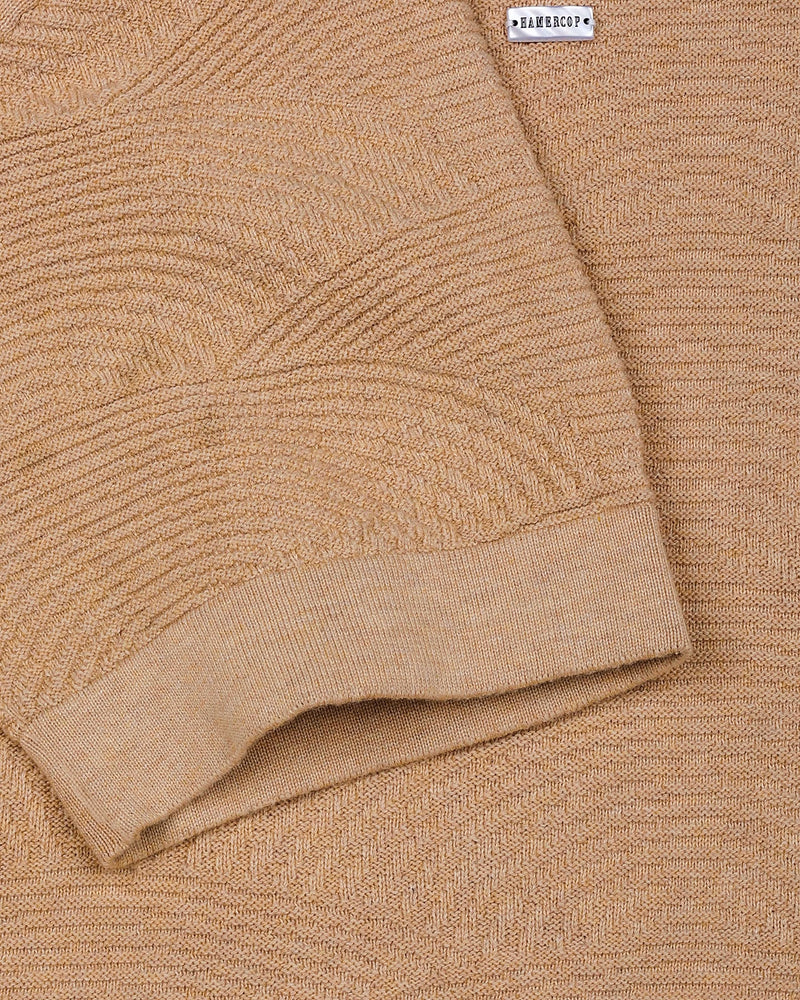 Loreto Clay Cream Knitted Cotton T-Shirt