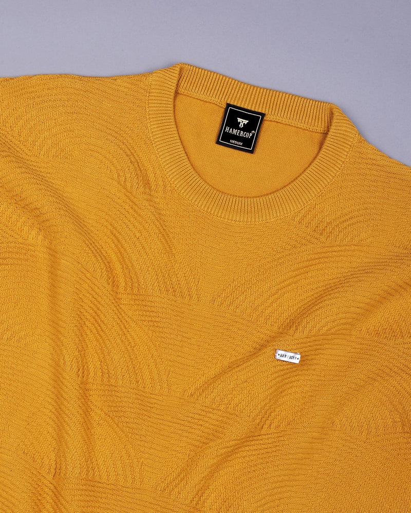 Loreto Turmeric Yellow Knitted Cotton T-Shirt