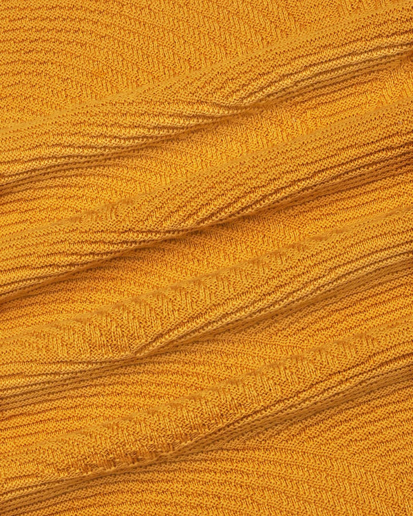 Loreto Turmeric Yellow Knitted Cotton T-Shirt