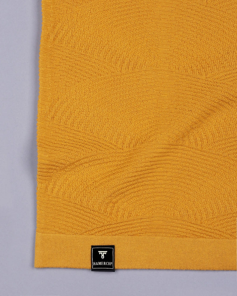Loreto Turmeric Yellow Knitted Cotton T-Shirt
