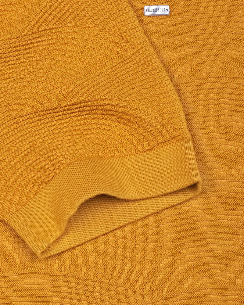 Loreto Turmeric Yellow Knitted Cotton T-Shirt