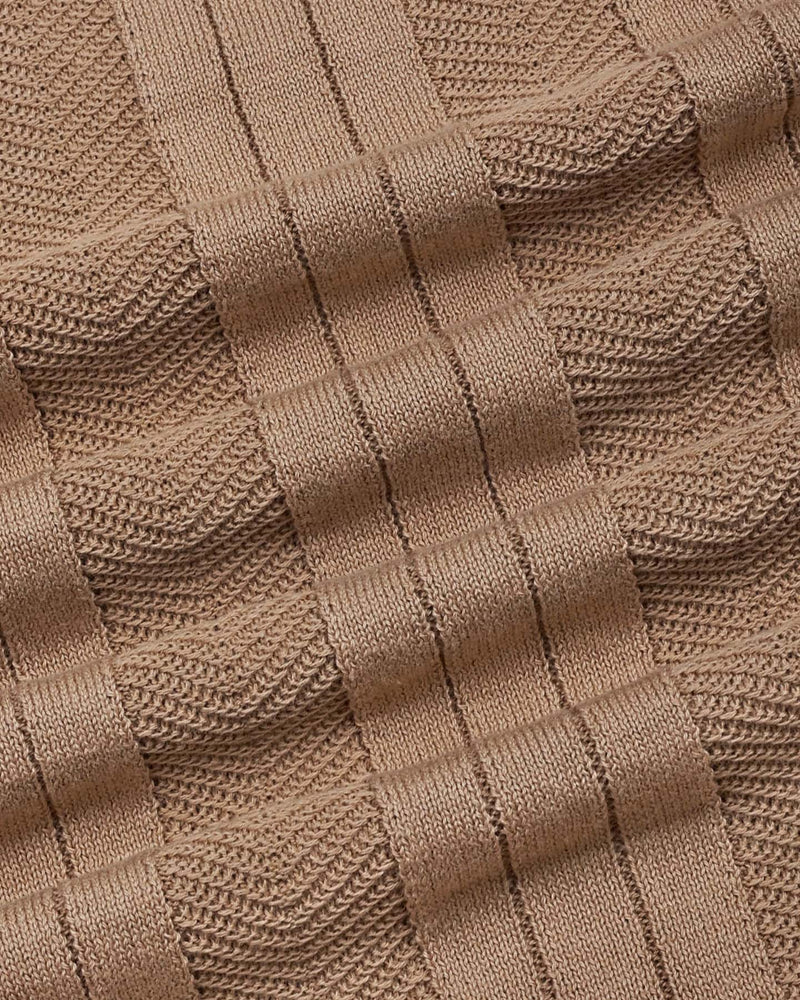 Croten Clay Cream Knitted Cotton T-Shirt