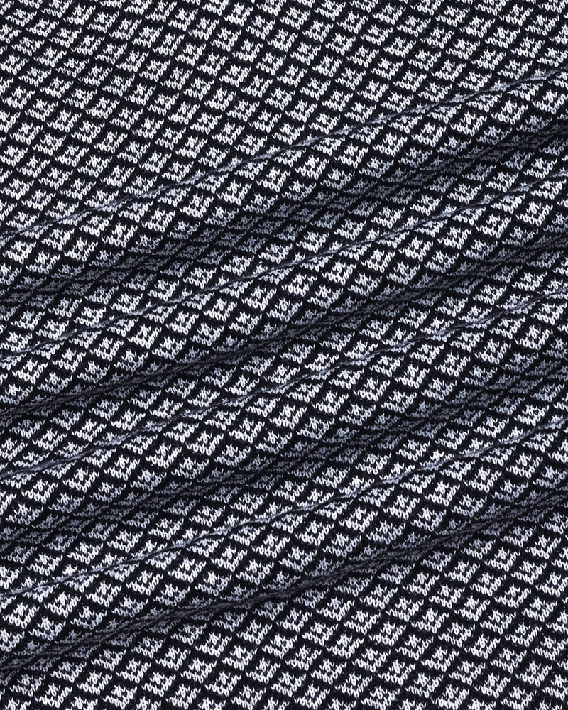 Formin Black Knitted Cotton Polo T-Shirt