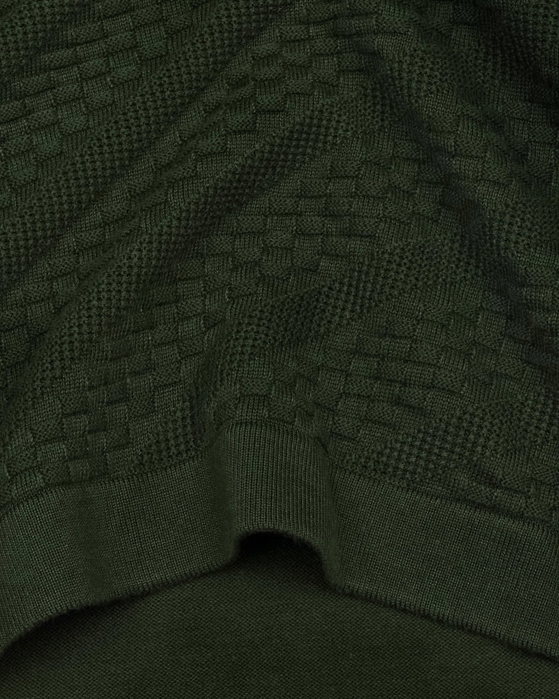 Richmond Hunter Green Knitted Cotton T-Shirt