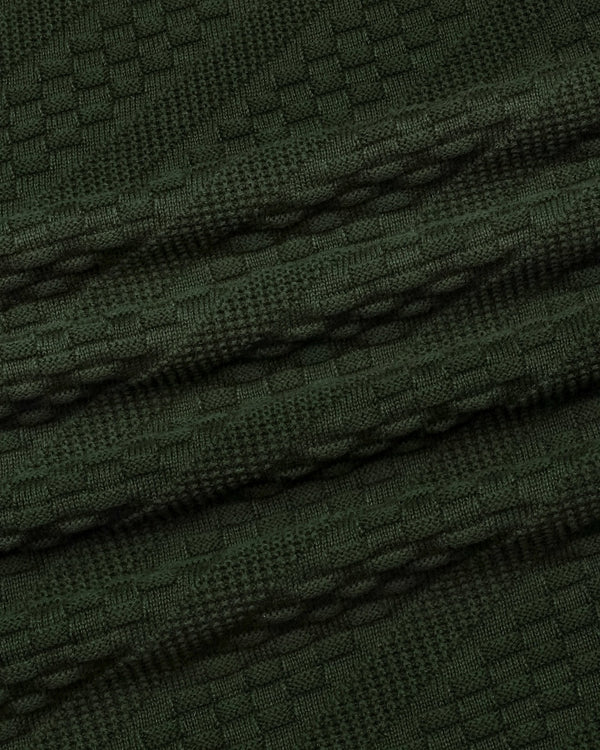 Richmond Hunter Green Knitted Cotton T-Shirt