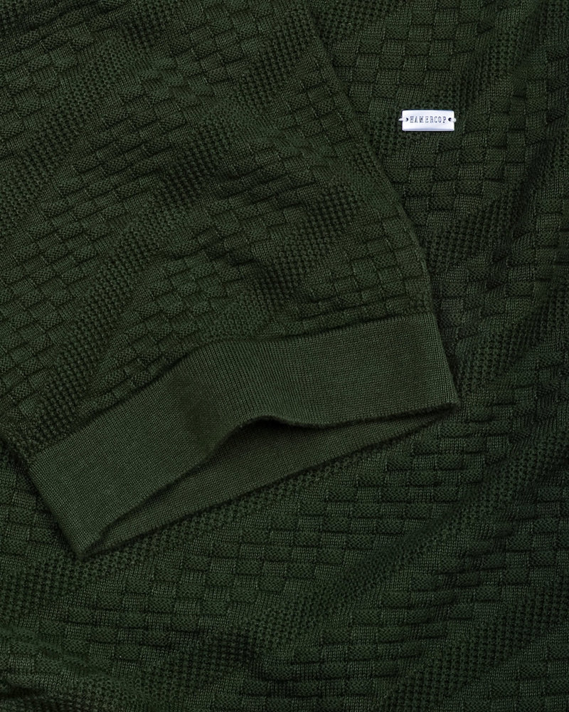 Richmond Hunter Green Knitted Cotton T-Shirt