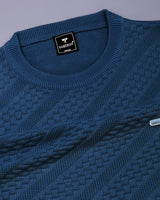 Richmond Tufts Blue Knitted Cotton T-Shirt
