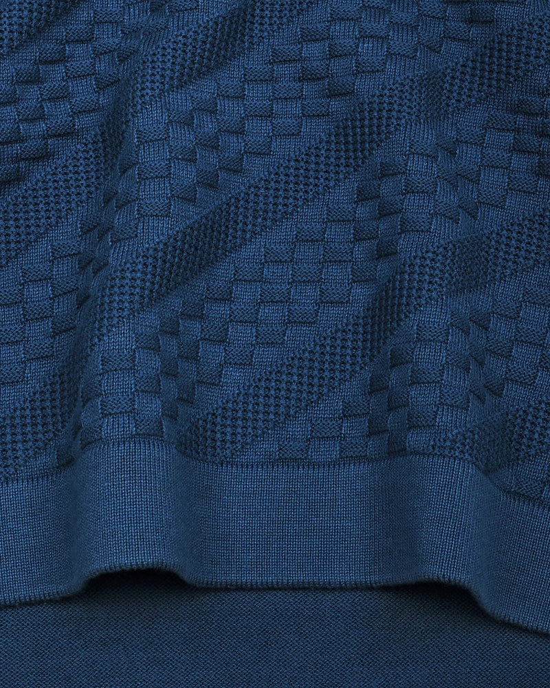 Richmond Tufts Blue Knitted Cotton T-Shirt