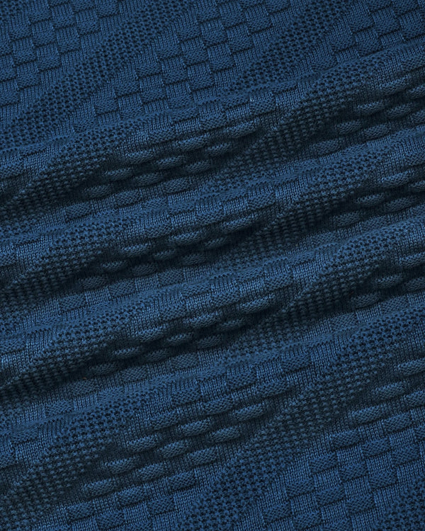 Richmond Tufts Blue Knitted Cotton T-Shirt