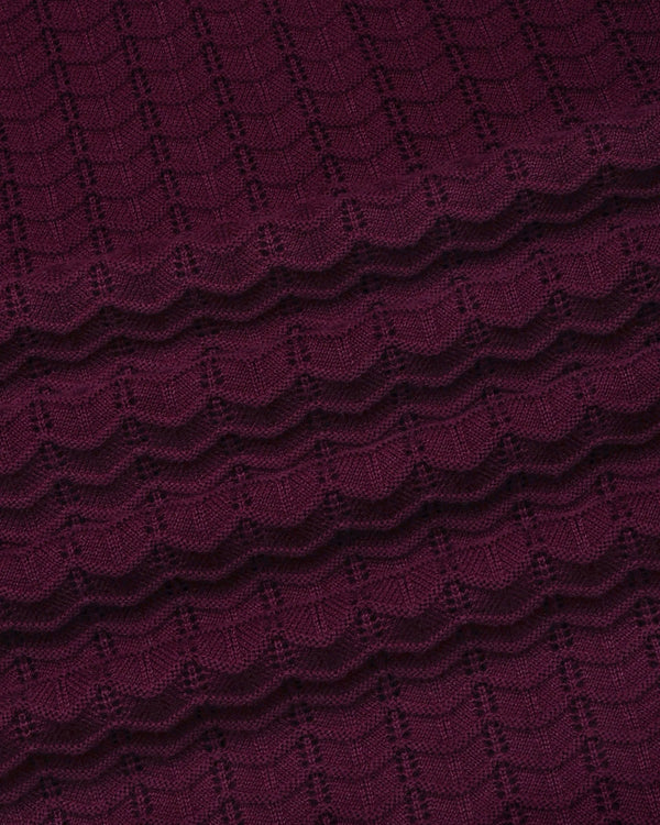 Ozone Maroon Knitted Cotton Polo T-Shirt
