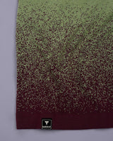 Green Sprinkle With Maroon Knitted Cotton Polo T-Shirt