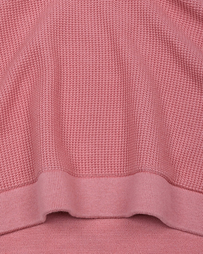 Vision Peach With Gray Knitted Cotton Designer Polo T-Shirt