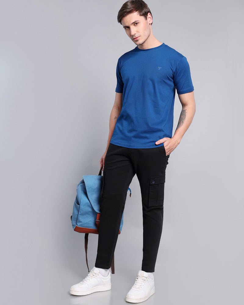 – hamercopglobal T-Shirt Premium Cerulean Soft Cotton Blue Super
