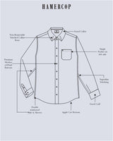 Mikado Green With White Designer Dobby Premium Gizza Shirt